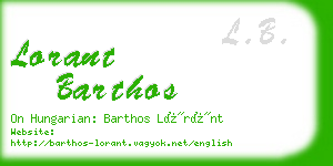 lorant barthos business card